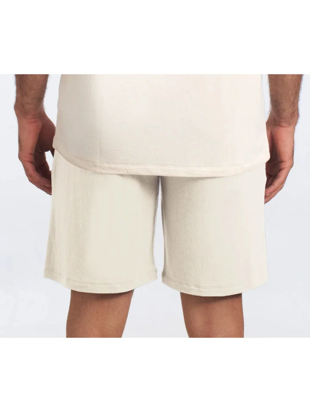 Jared Lang XL Pajama Shorts White Ice Cream Embroidered Viscose JSH-4106